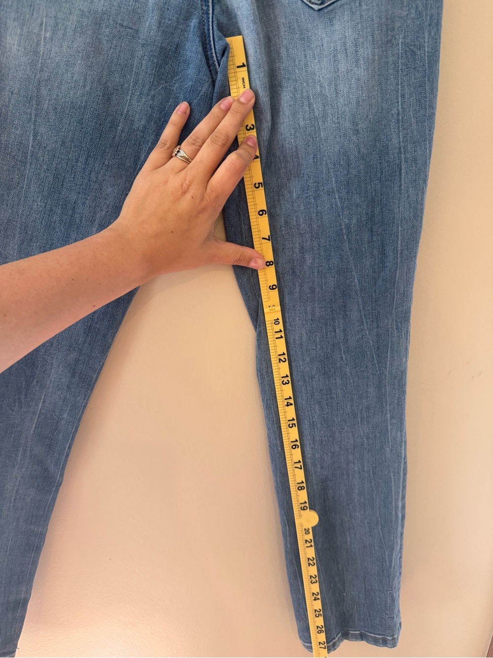 Light Blue Women's Slim Straight Jeans - Picture 4 of 4